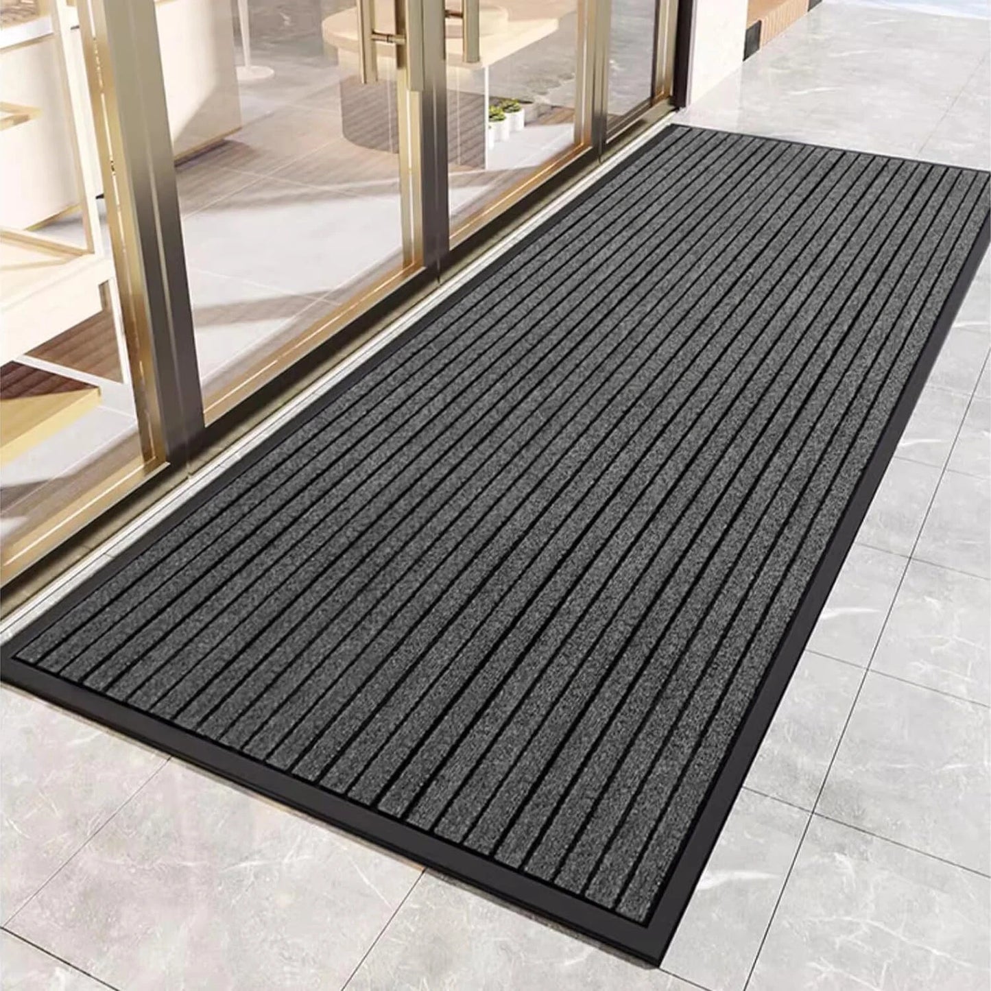 Non Slip Rubber Door Mat Heavy Duty Washable Rug Indoor Outdoor Welcome Door Mat