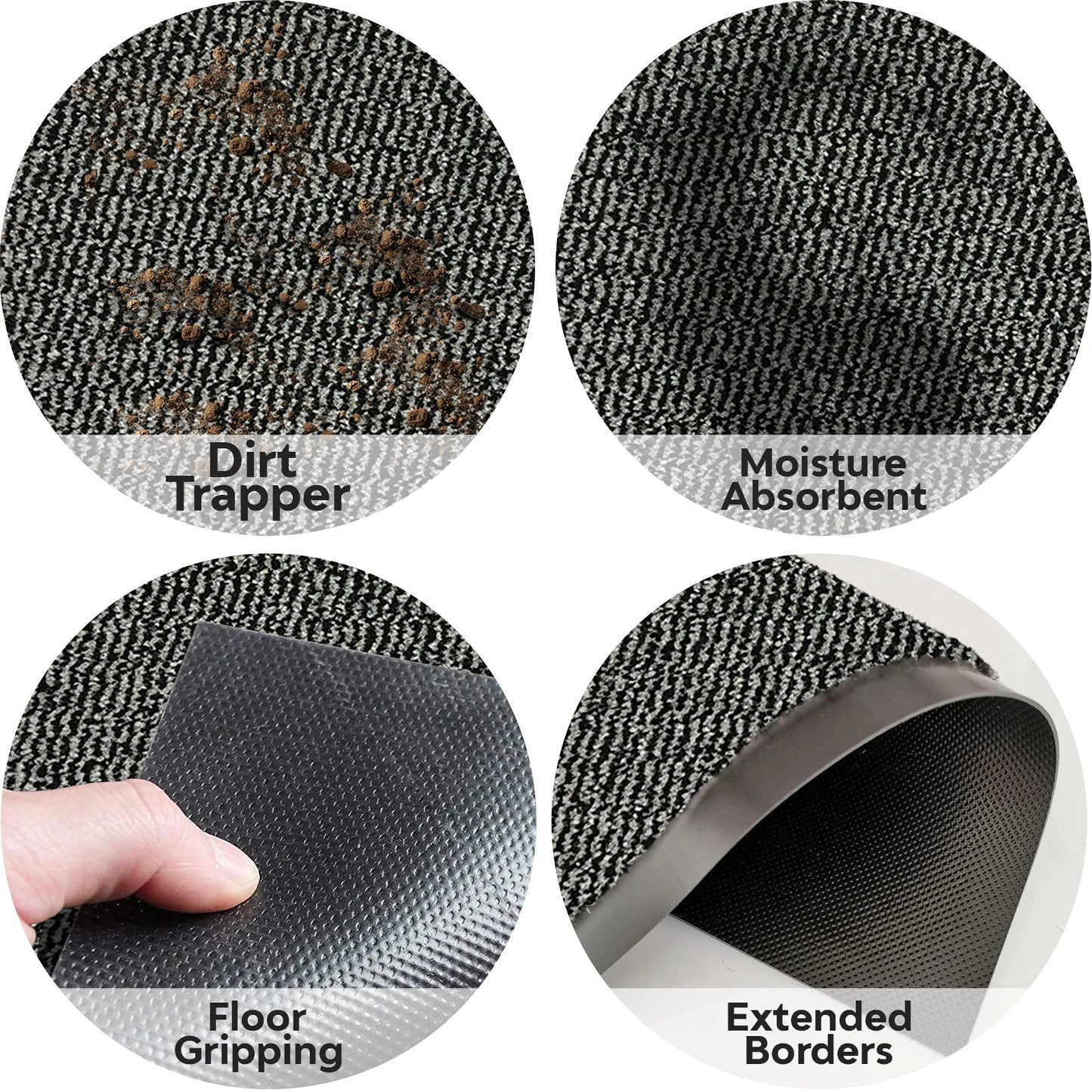 Large Heavy Duty Door Mat Non Slip Rubber Barrier Mats Kitchen Hallway Floor Rug