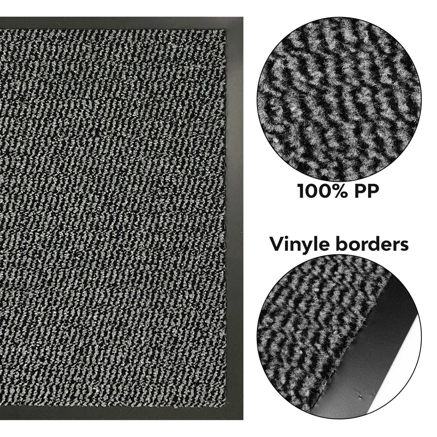 Large Heavy Duty Door Mat Non Slip Rubber Barrier Mats Kitchen Hallway Floor Rug