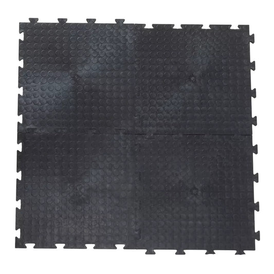 Interlocking Garage Flooring Tiles Heavy Duty 12mm Thick Workshop Floor PVC Gym
