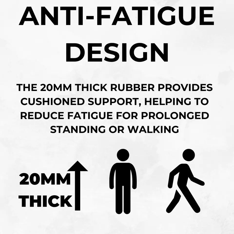 Rubber Safety Stair Tread Mat, Heavy Duty, Non-Slip, Anti-Fatigue 75 cm x 25 cm