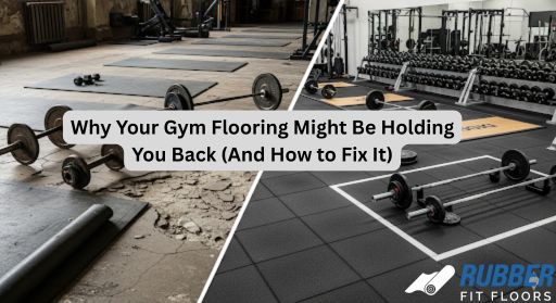 A split-screen image showing two gyms side by side: