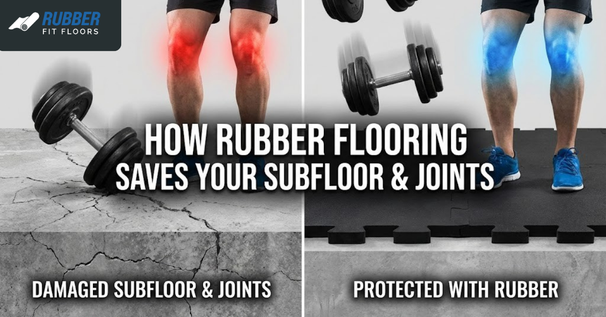 features How Rubber Flooring Saves Your Subfloor & Joints | Rubber Fit Floors