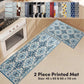 Anti-Slip Kitchen Rug Anti Fatigue Floor Carpet Runners Washable Indoor Door Mat | Set Of 2 - 40x60cm & 60x110cm