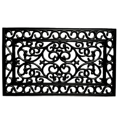 Decorative Rubber Door Mat Outdoor Indoor Heavy Duty Entrance Floor Mat 45x75cm