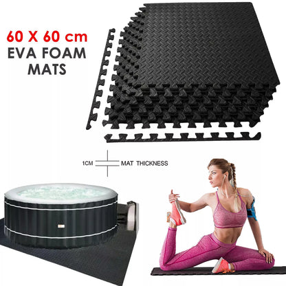EXTRA THICK GYM FLOORING INTERLOCKING FLOOR MATS EVA SOFT FOAM MAT YOGA TILES UK