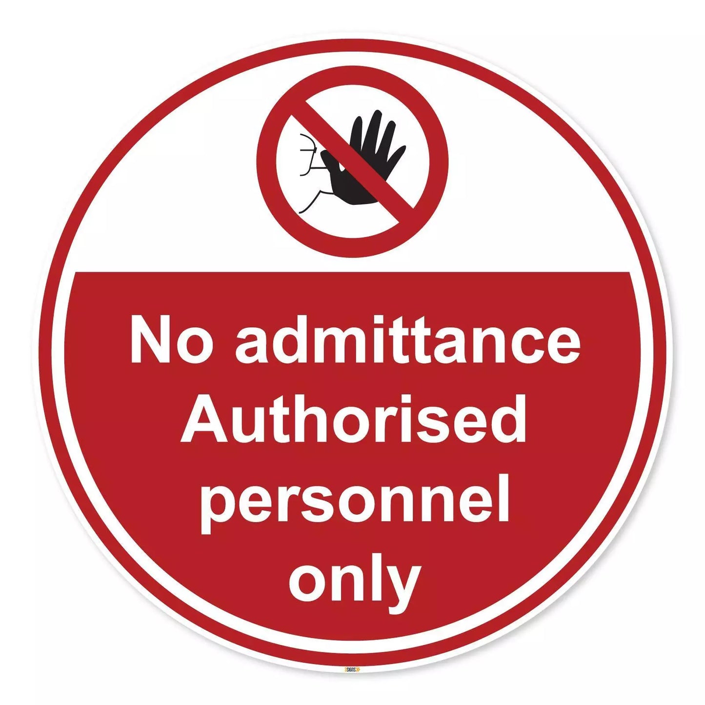 No admittance Floor Markers, Anti-Slip Vinyl Factory Hazard Safety Signs