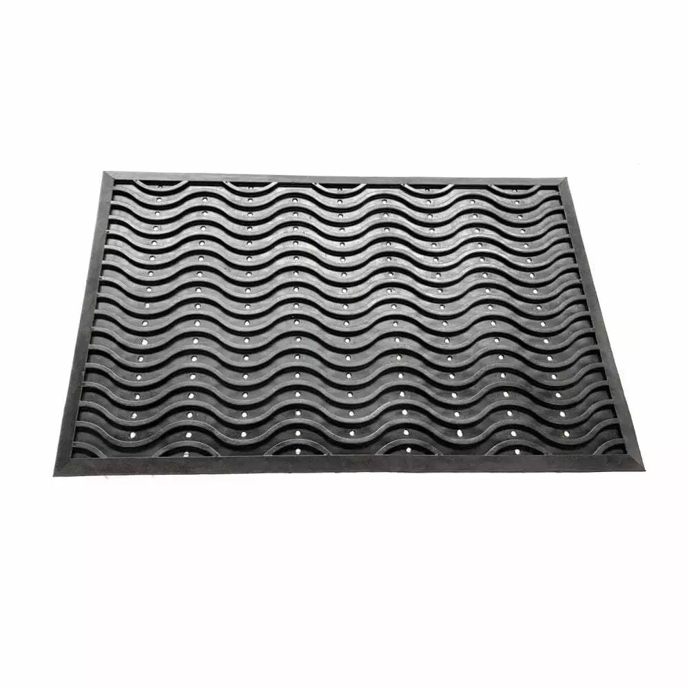 Wave Entrance Mat Large Safety Anti-Fatigue Non Slip Workplace Heavy Duty Rubber