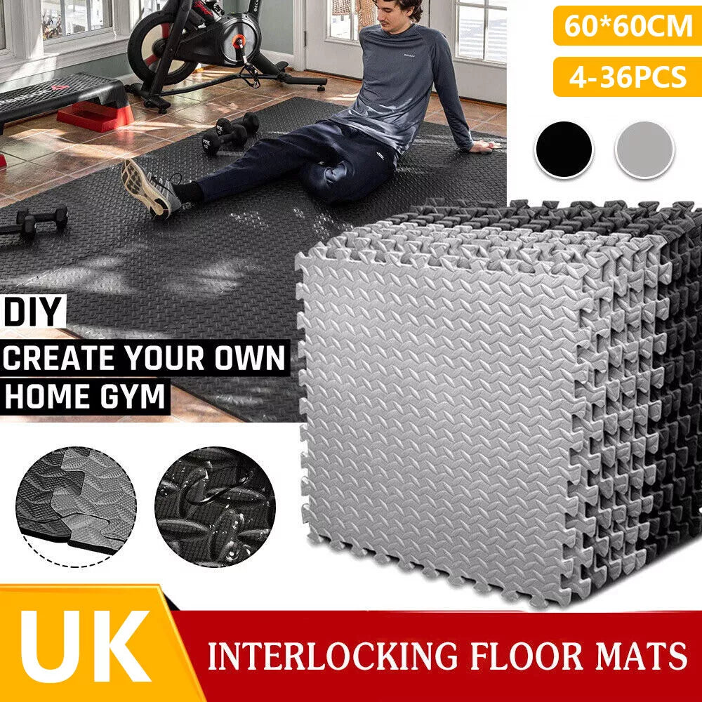 EVA Interlocking Soft Foam Gym Flooring Mat | Yoga Tiles