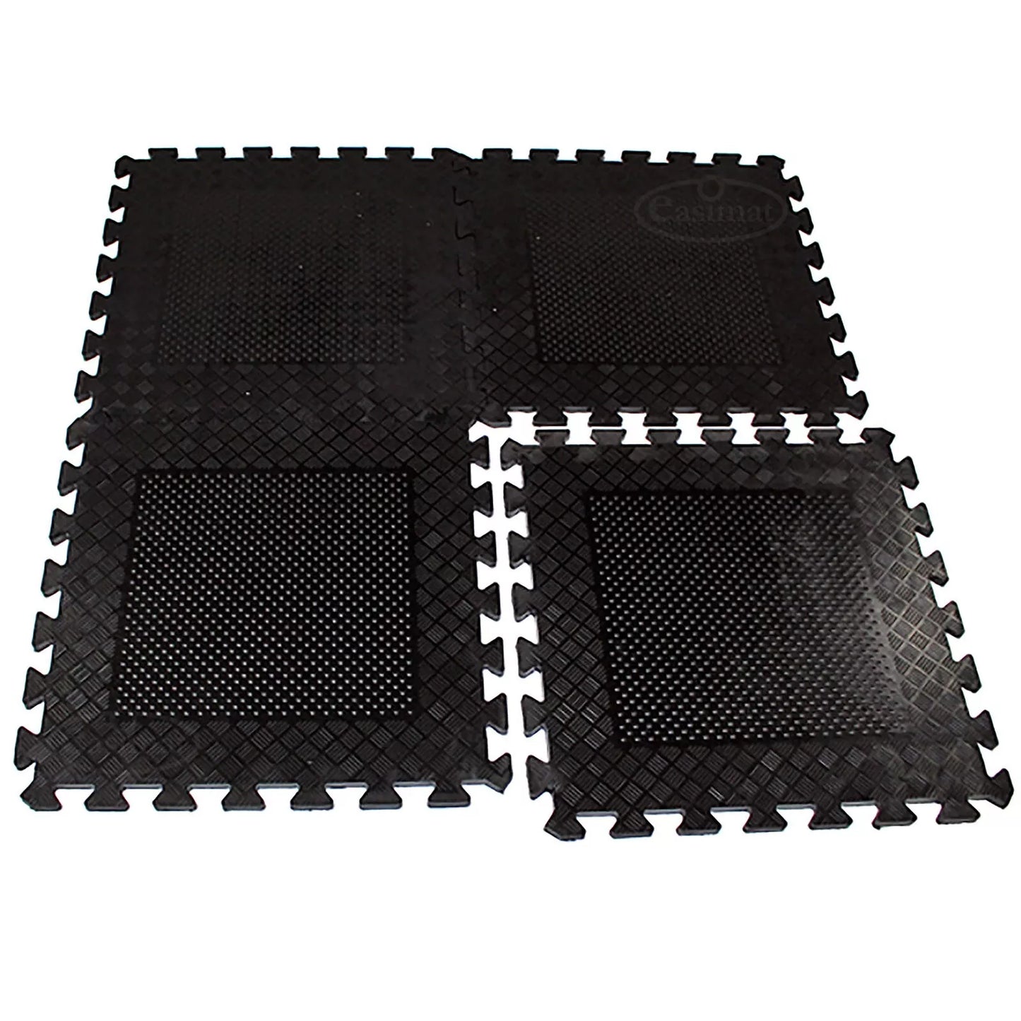 Heavy Duty Rubber Gym Mats Garage Flooring Tiles Commercial Interlocking 4pcs