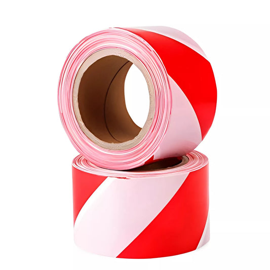 Floor Marking Red & White Hazard Warning Tape for Warehouse Use