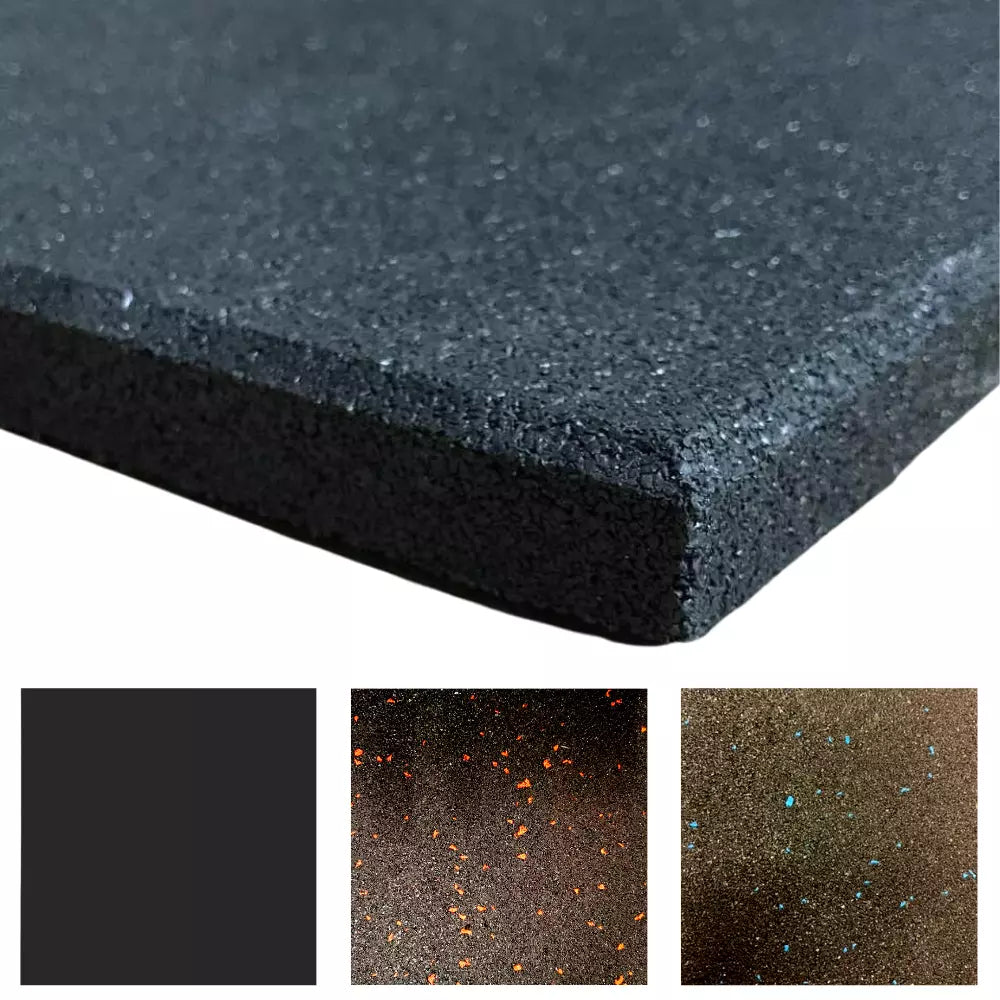 Rubber Heavy Duty Gym Mat Floor Tiles Non-Slip Noise Reduction 1M x 1M