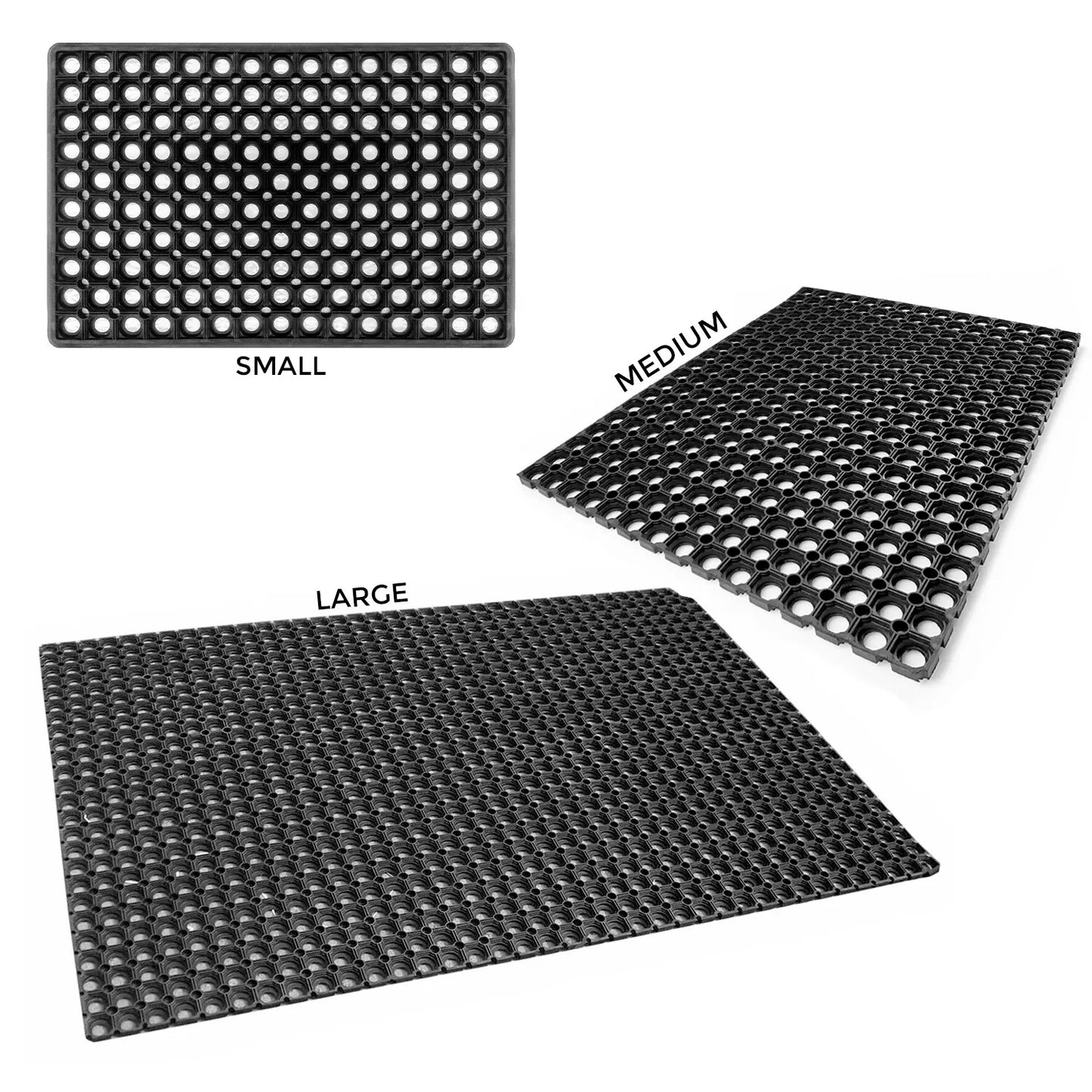 Door Entrance Mat Heavy Duty Non Slip Dirt Catcher Honeycomb Rubber Outdoor