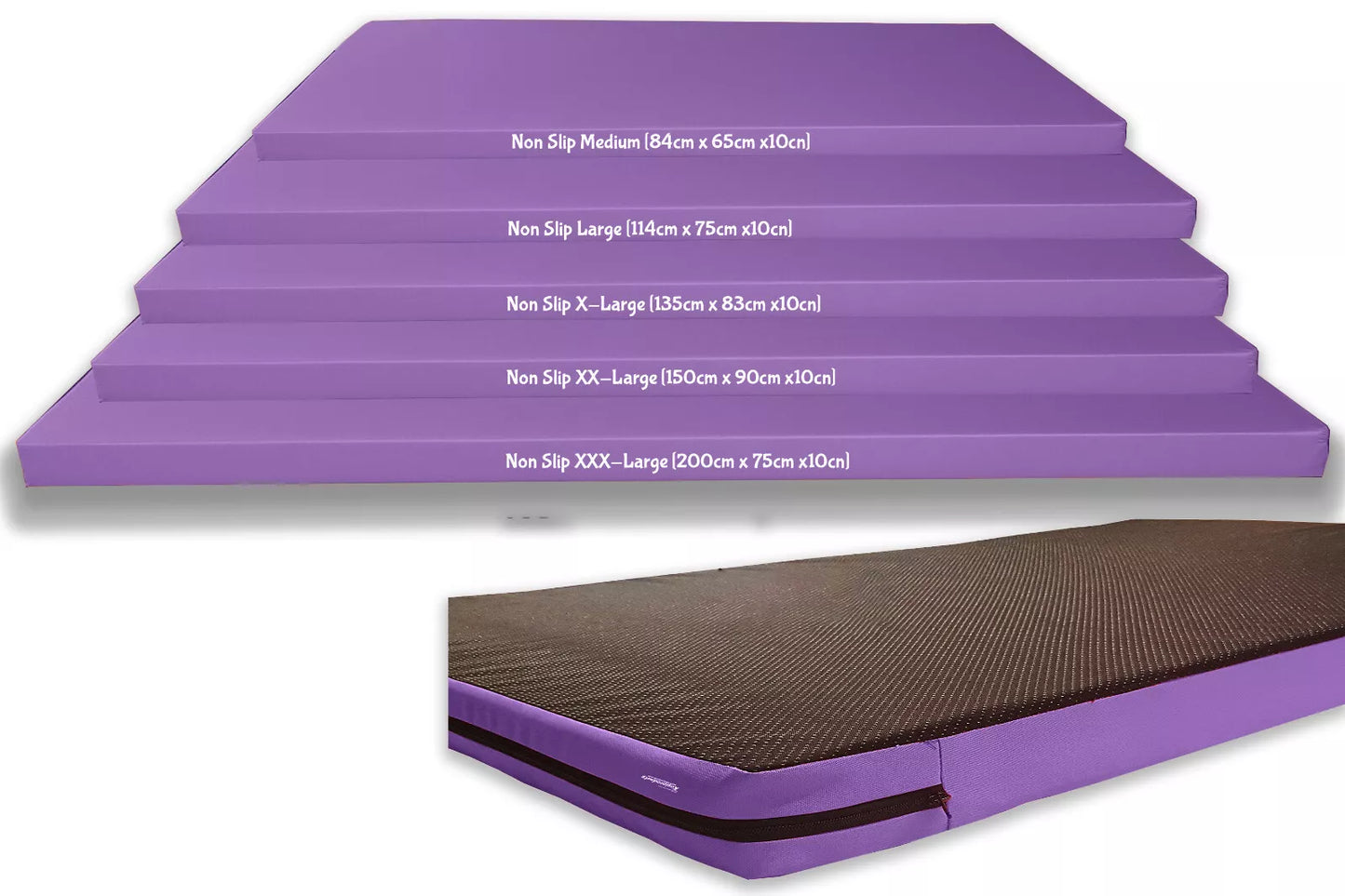 Non Slip School Tumbling Nursery Training Mat Mats Shock Absorbing Tested Foam | Purple