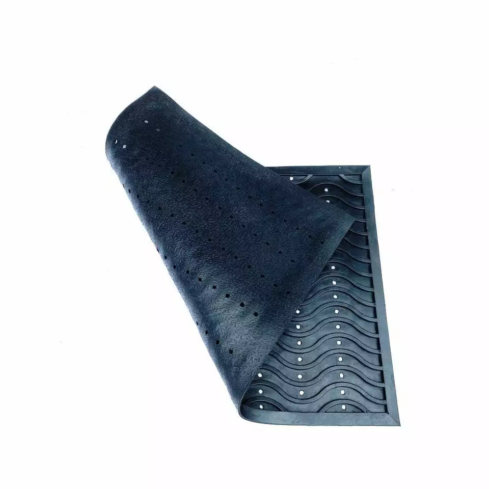 Wave Entrance Mat Large Safety Anti-Fatigue Non Slip Workplace Heavy Duty Rubber