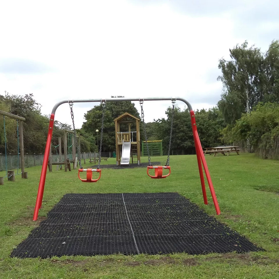 Grass Mats x 2 Rubber Playground Matting Climbing Frames Swings Gateway Mat