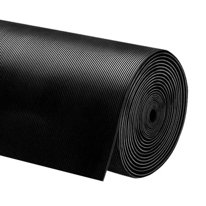 Fine Rib Rubber Sheet Matting Garage Flooring Sheeting Anti-Slip 3mm Thick and 1 Meter Wide