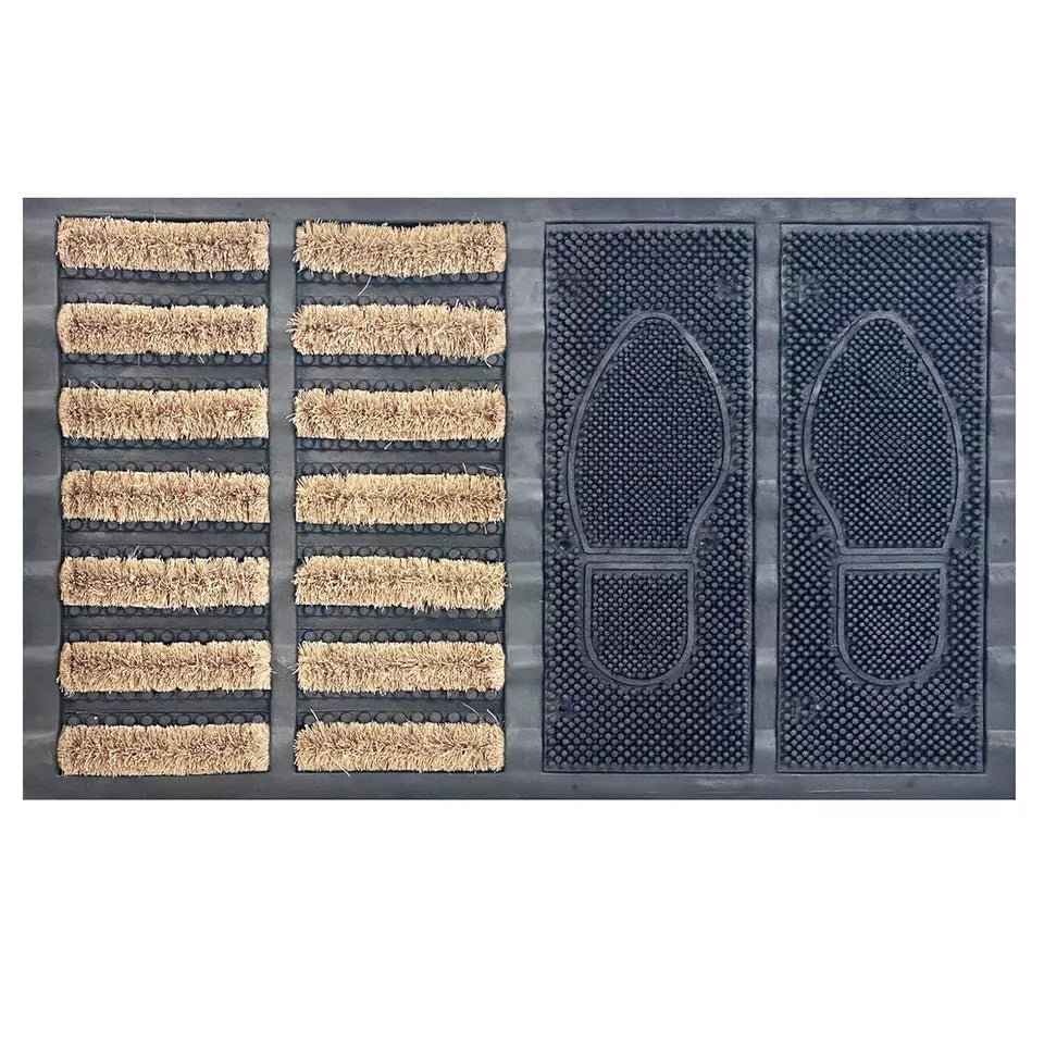 Natural Coir Door Mat Entrance Front Door Rubber Mats Indoor Outdoor Heavy Duty