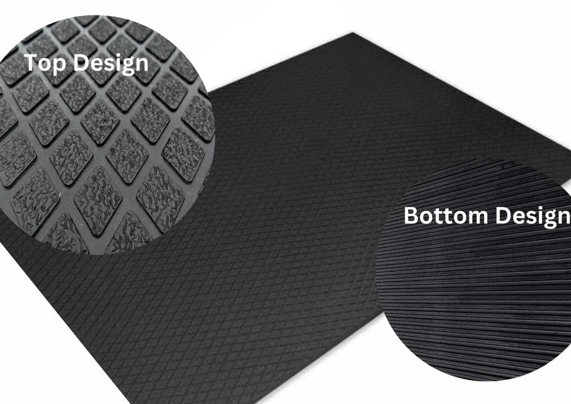Rubber Stable Gym Mat Diamond Top 12mm x 6'x4' Special Price