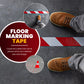 Floor Marking Red & White Hazard Warning Tape for Warehouse Use