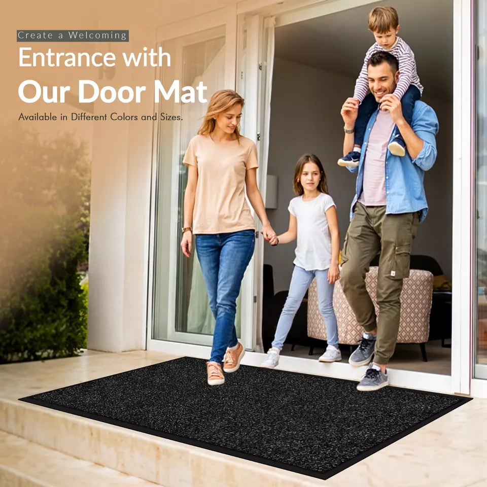 Barrier Mat Entrance Door Mat Heavy Duty Non Slip Dirt Trapper Rubber Back Rugs