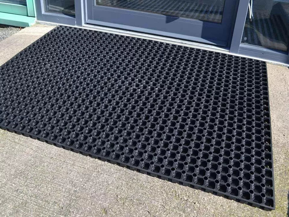 Door Mat Heavy Duty Rubber Non-Slip Weatherproof Entrance Safety Mats | 6 Sizes