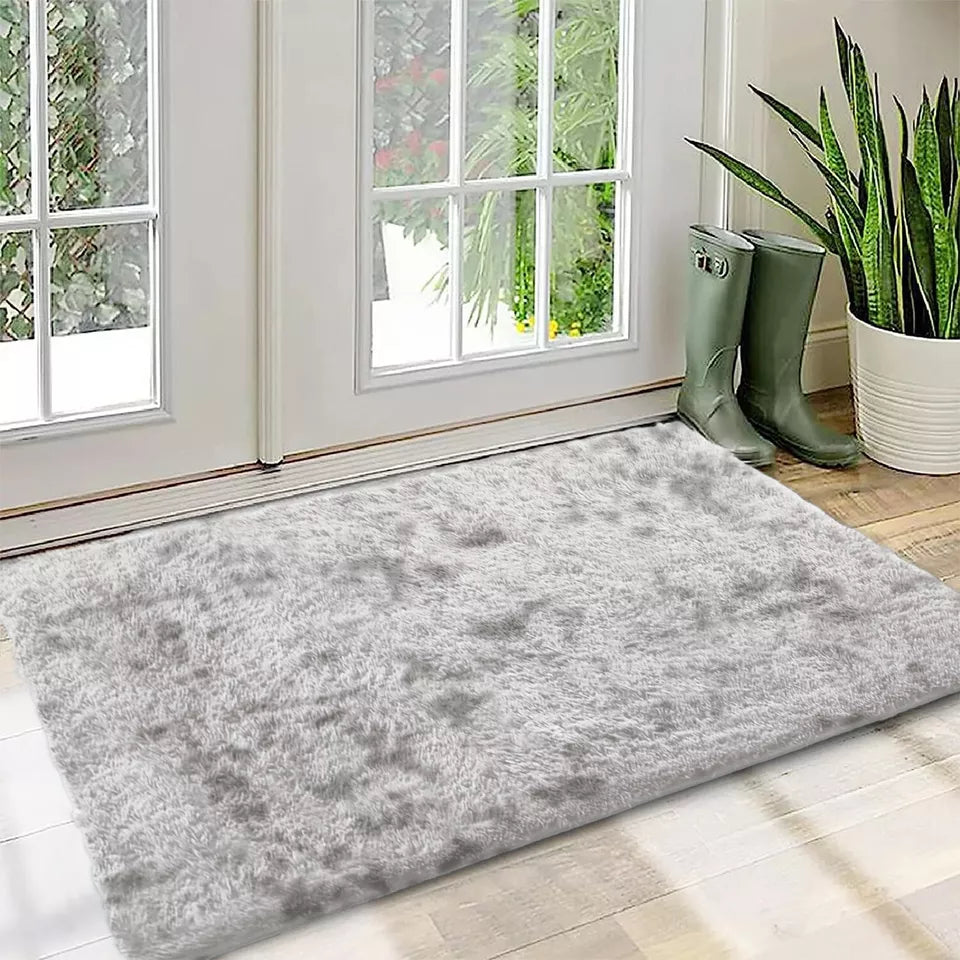 Non Slip Shaggy Indoor Door Mat Dirt Trapper Entrance Rug Washable Fluffy Mats