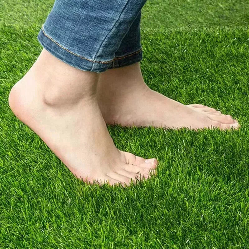 2M Artificial Grass Garden Turf Offcut Roll End Realistic Lawn Fake Carpet Mat