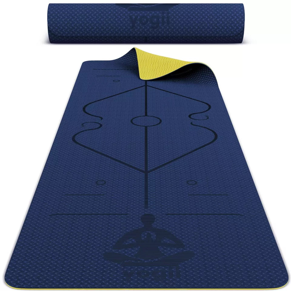 Yoga Mat Thick Non Slip TPE Foam Gym Pilates Exercise Workout Fitness Gymnastics | Yoga Mat Only