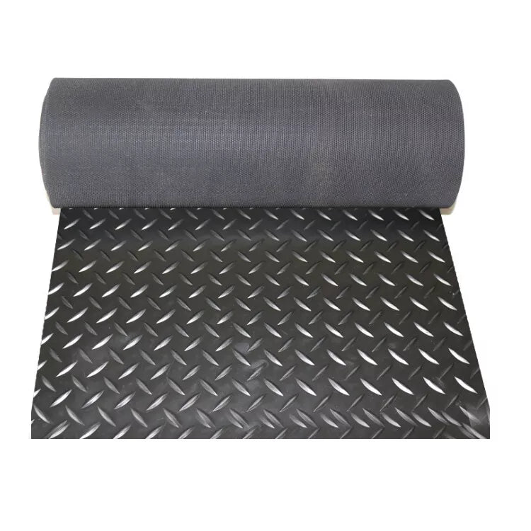 Heavy Duty Rubber Flooring Garage Matting Non Slip Industrial Work Gym Van Shed | 3mm Thick | Checker