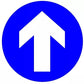 2 X One Way Blue White Arrow Floor Anti-Slip Sticker Sign