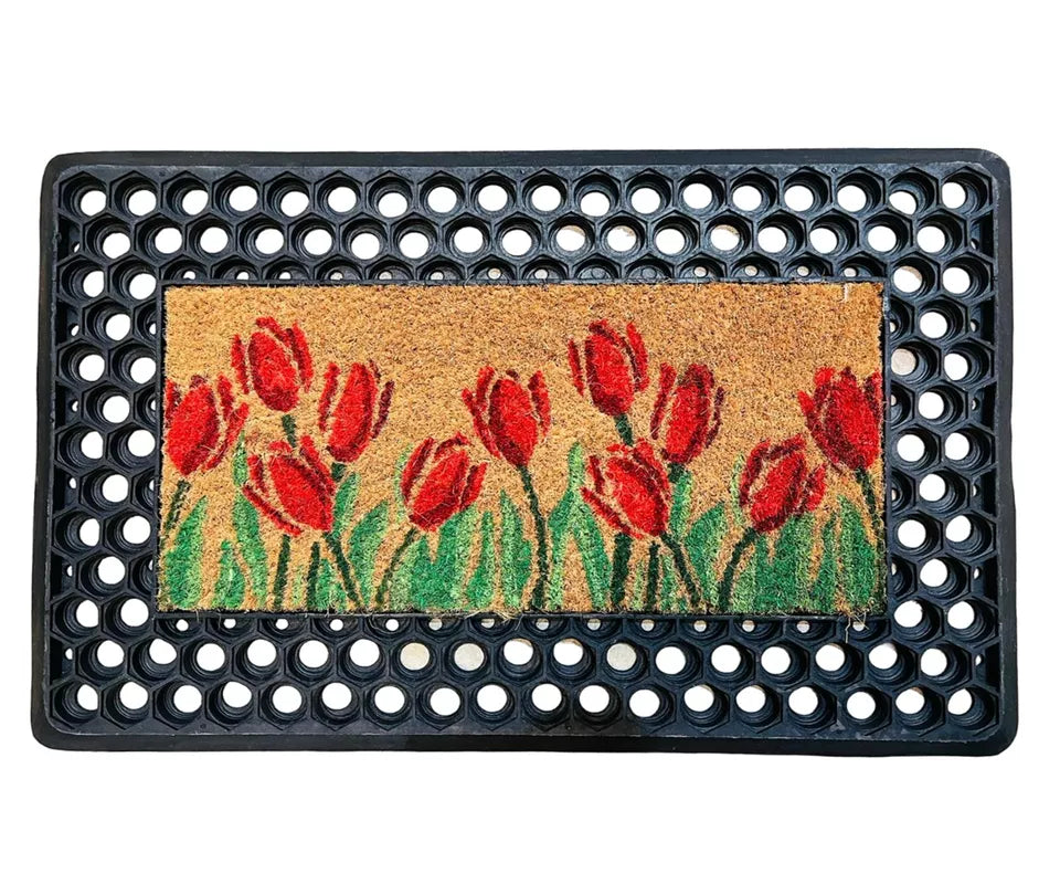 Natural Coir Door Mat Entrance Front Door Rubber Mats Indoor Outdoor Heavy Duty