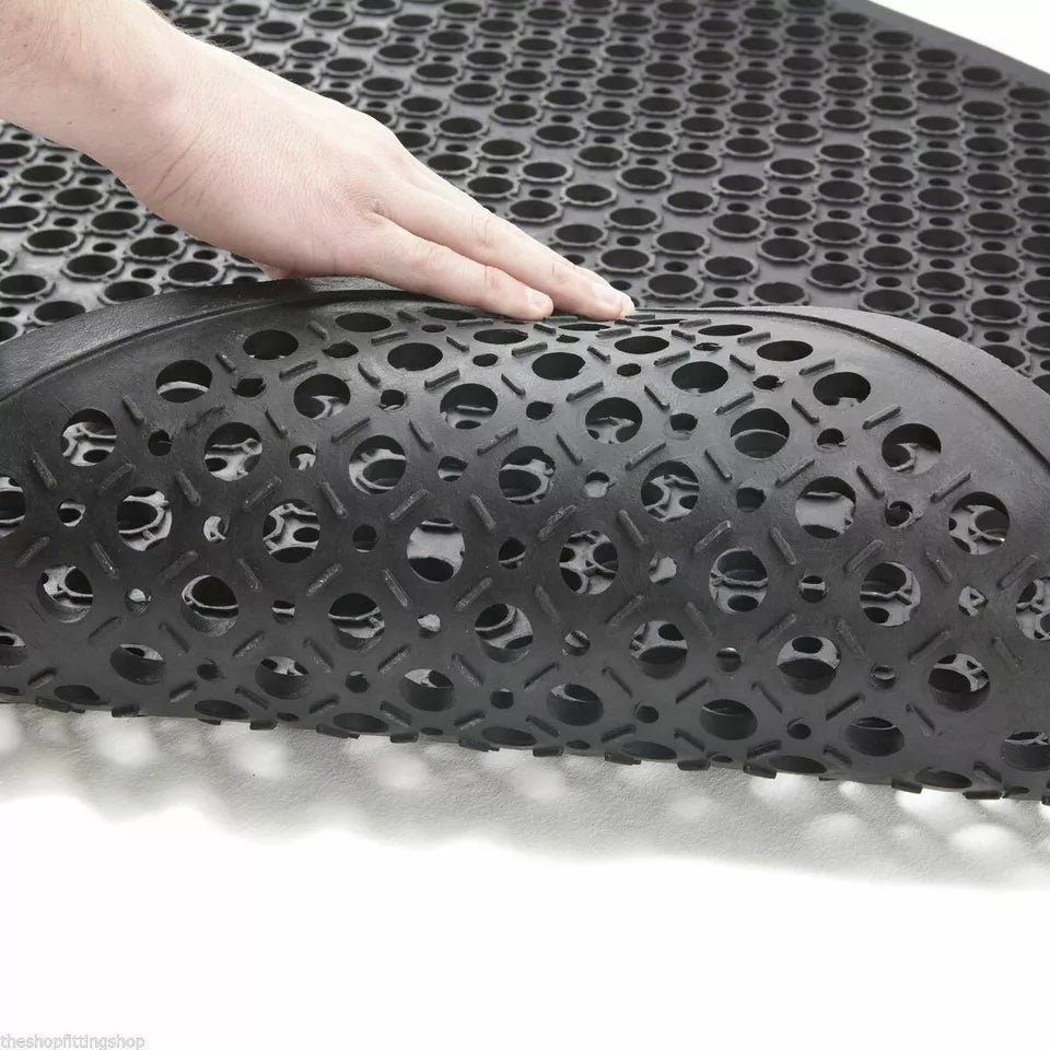 Large Rubber Mats Heavy Duty Ring Matting Entrance Big Safety Workplace Outdoor