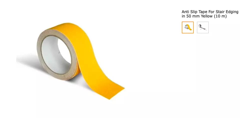 Yellow Anti Slip Safety Hazard Warning Marking Tape Stair Floor | Pack Of 2